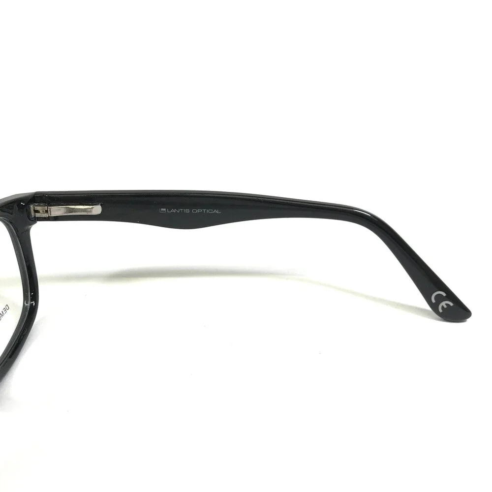 Lantis Eyeglasses Frames L6018 BLK Black Rectangular Full Rim 52-17-145